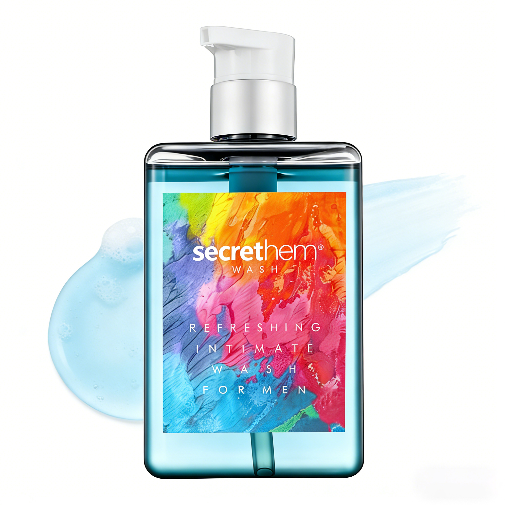 Secretheme Men's Intimate Wash | pH Balanced Antibacterial Cleanser with Natural Herbal Extracts | Soothes Itching, Eliminates Odor & Refreshes | 260ml