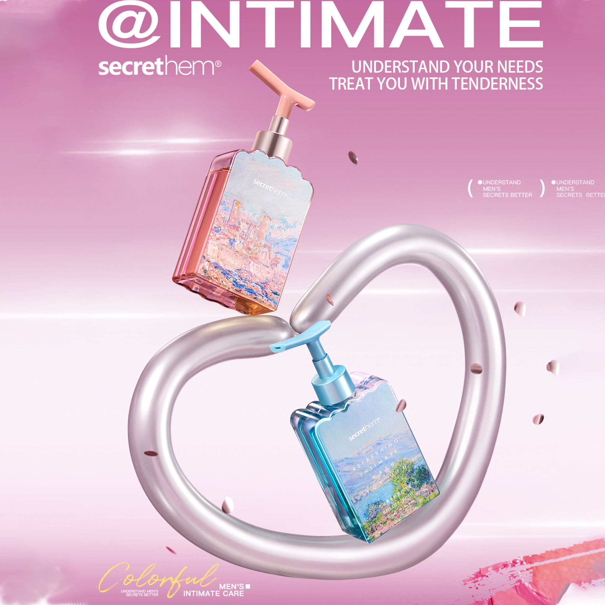 Secrethem x MFA Boston Love & Care Intimate Wash Collection | Limited Edition His & Hers pH-Balanced Cleansers, Art-Infused Daily Care