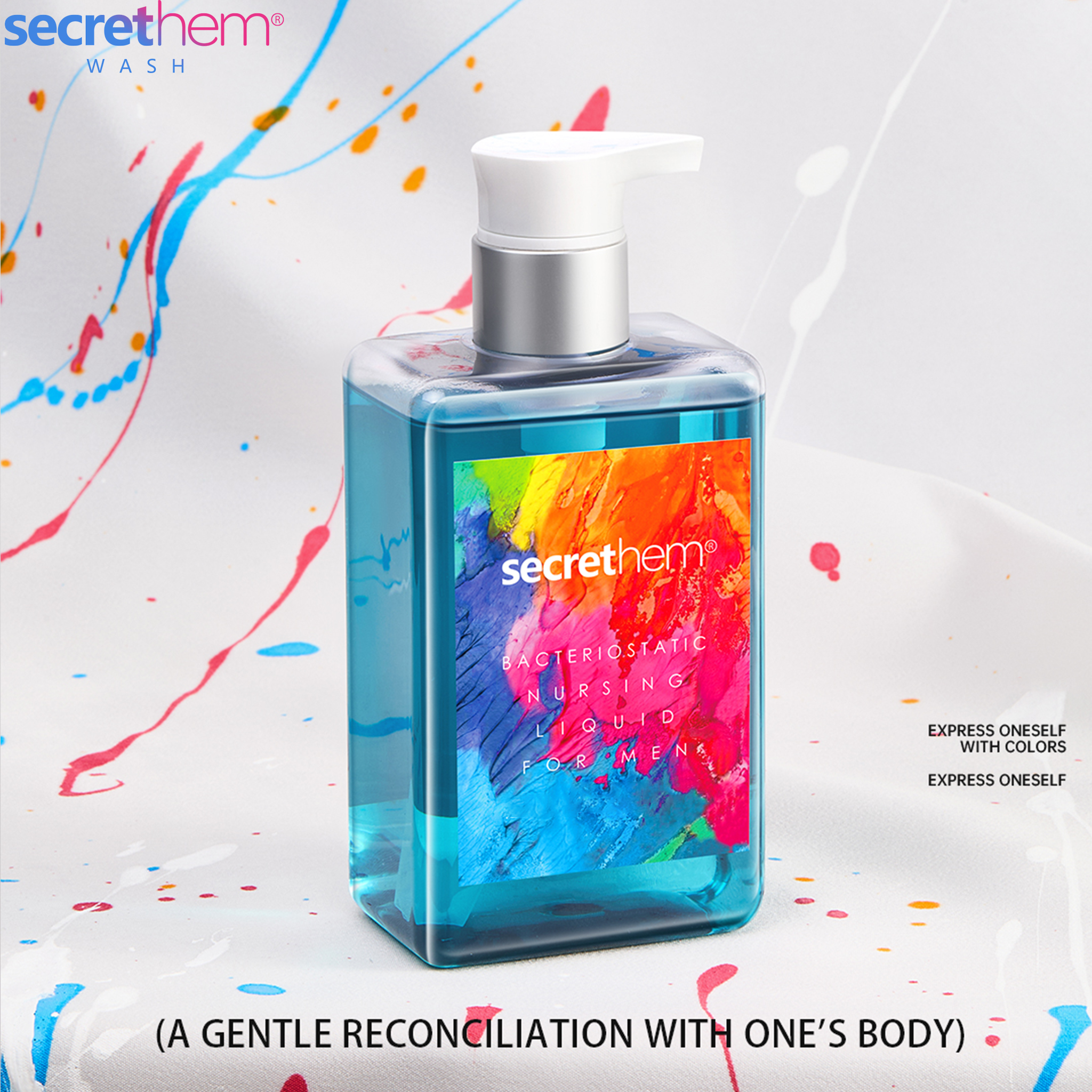 Secretheme Men's Intimate Wash | pH Balanced Antibacterial Cleanser with Natural Herbal Extracts | Soothes Itching, Eliminates Odor & Refreshes | 260ml