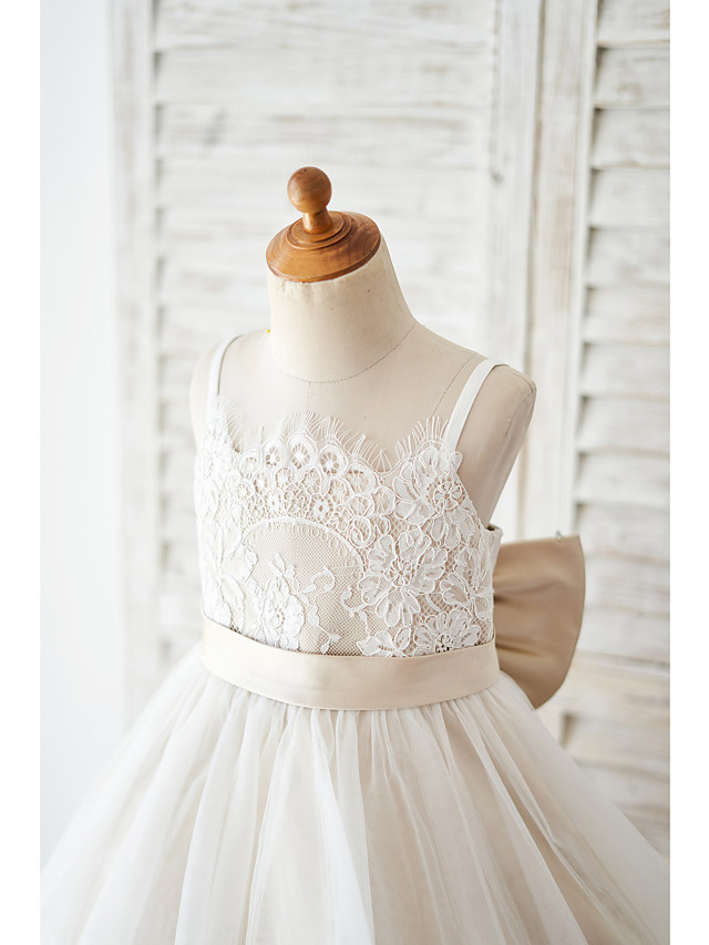 Short Ball Gown Tulle Lace Wedding Flower Girl Dresses