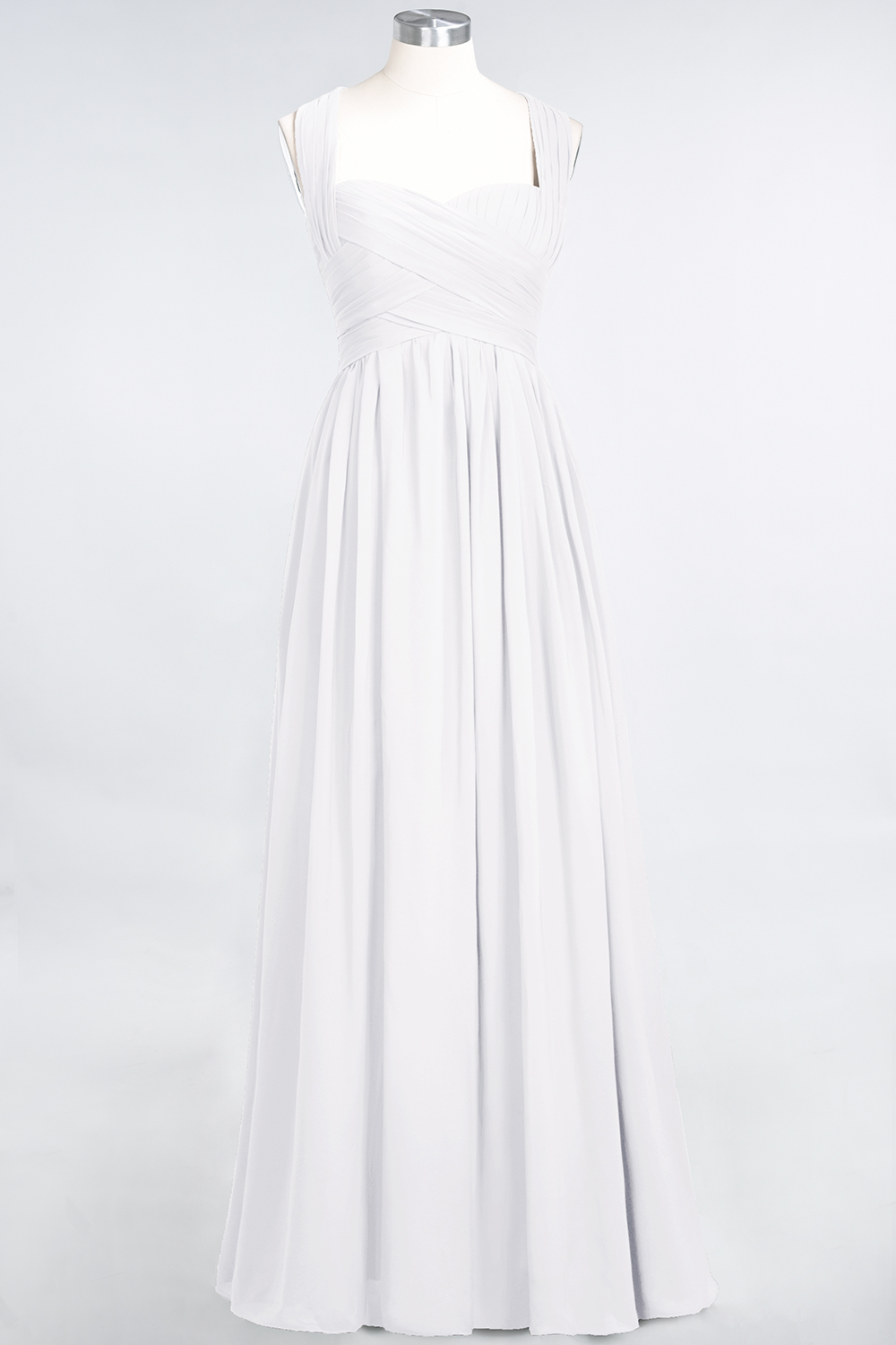 Burgundy Simple Long A-line Cap Sleeves Sweetheart Bridesmaid Dress