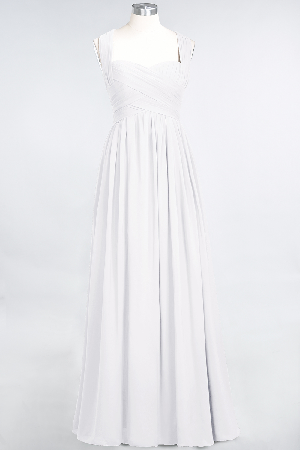 Burgundy Simple Long A-line Cap Sleeves Sweetheart Bridesmaid Dress
