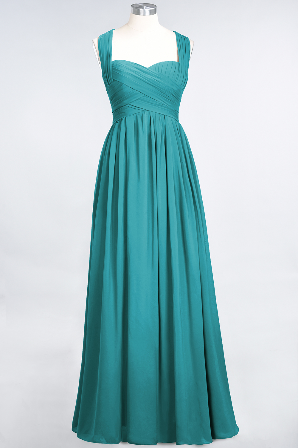 Burgundy Simple Long A-line Cap Sleeves Sweetheart Bridesmaid Dress