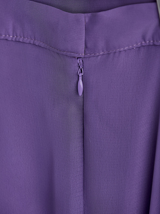 Long A-line Two Piece Chiffon Lace Junior Bridesmaid Dress