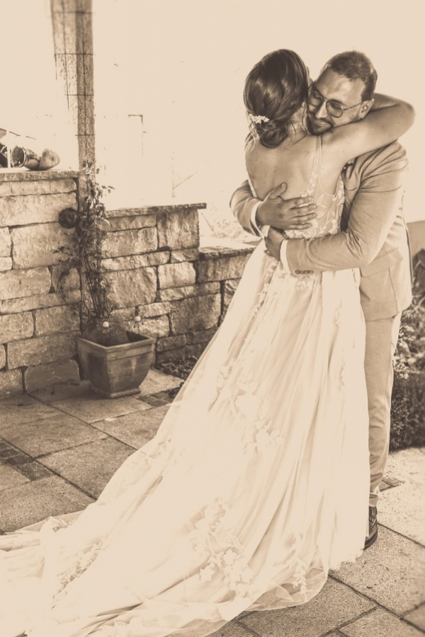Off The Shoulder A Line Appliques Lace Tulle Long Wedding Dress