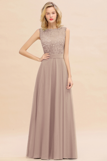Exquisite Scoop Sleeveless A-line Bridesmaid Dress