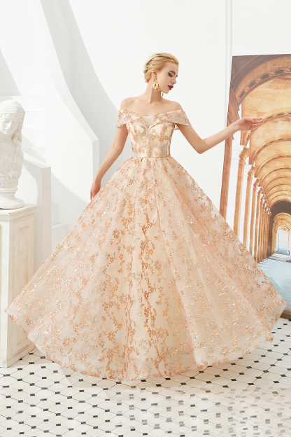Graceful Off-the-shoulder Tulle A-line Prom Dress