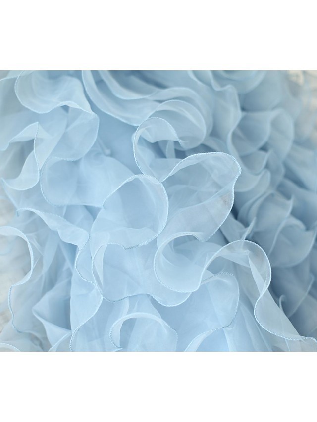 Princess / Sheath / Column Floor Length Pageant Flower Girl Dresses - Organza Sleeveless Jewel Neck With Sash / Ribbon / Flower