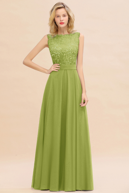 Exquisite Scoop Sleeveless A-line Bridesmaid Dress