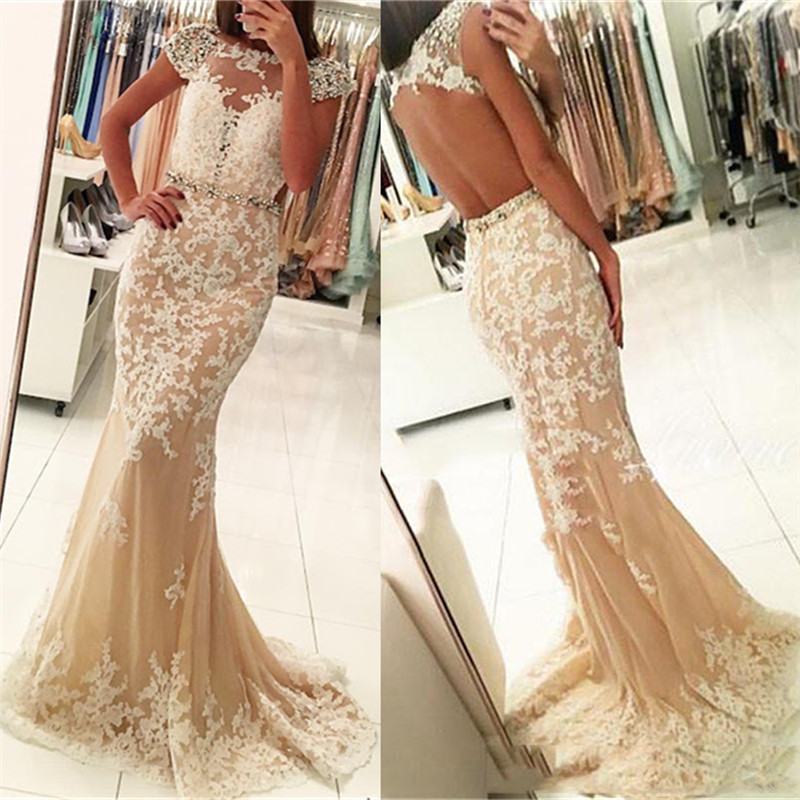 Latest Jewel Tulle Mermaid Prom Dress