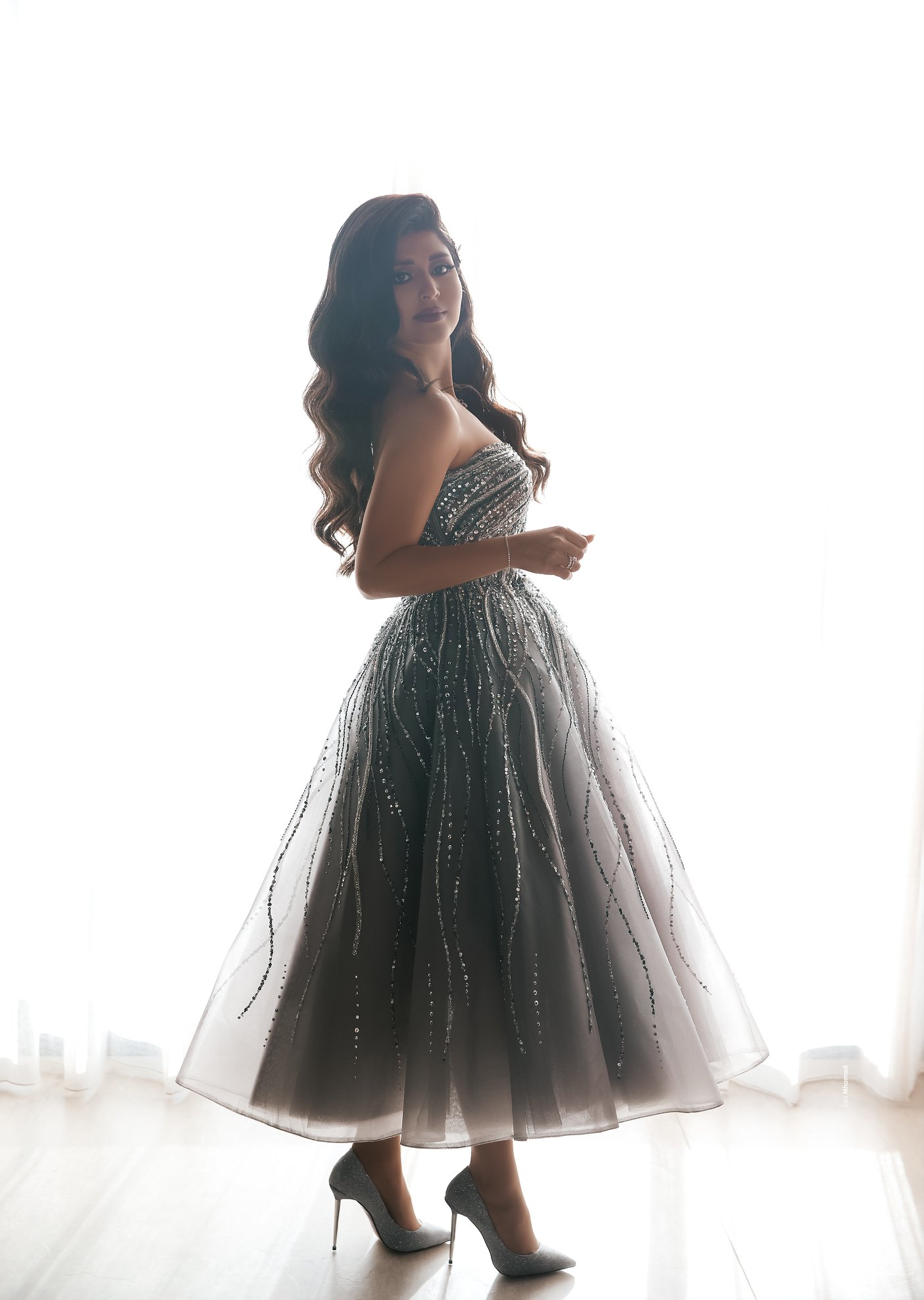 Luxury Glitter Short A-line One Shoulder Tulle Prom Dress
