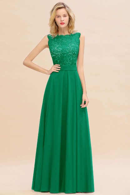 Exquisite Scoop Sleeveless A-line Bridesmaid Dress
