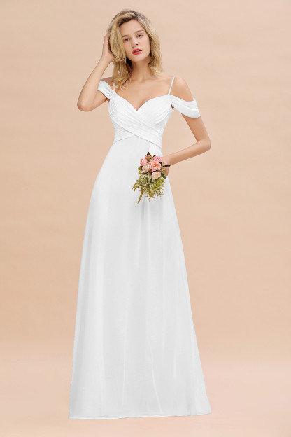 Spaghetti Straps Sweetheart Ruffles Bridesmaid Dress
