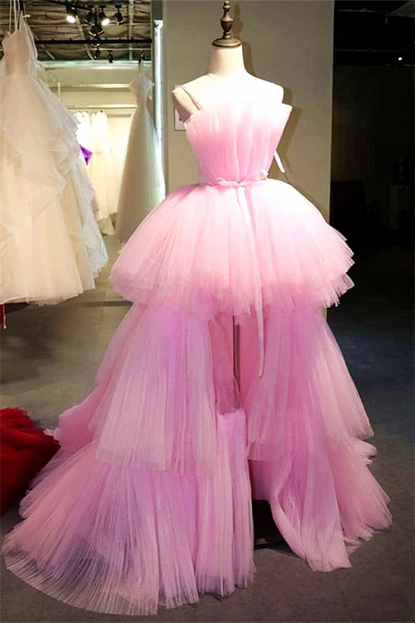 Latest Strapless Tulle Evening Dress