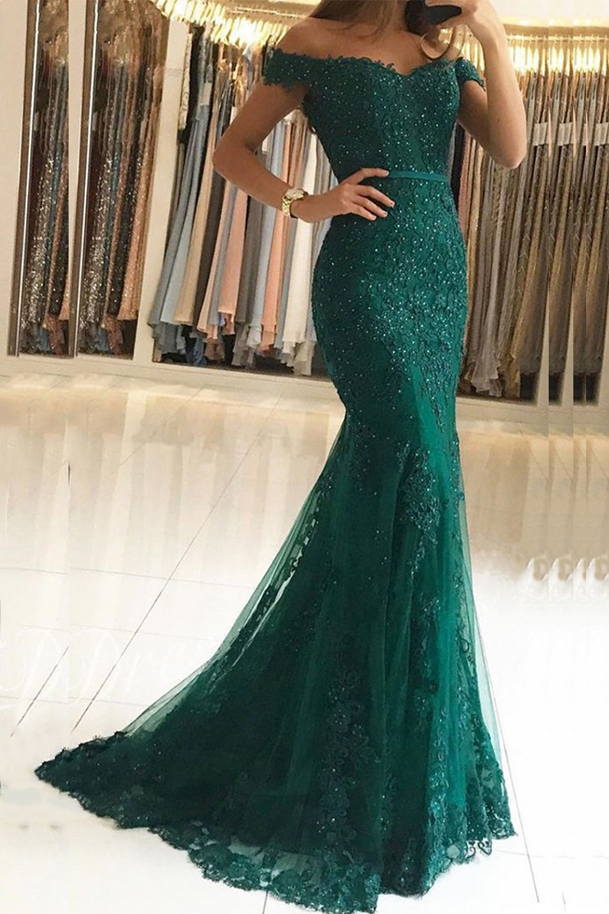 off the shoulder backless prom dress Ella Teal Off Shoulder Formal Maxi Dress - US 4 main image 1