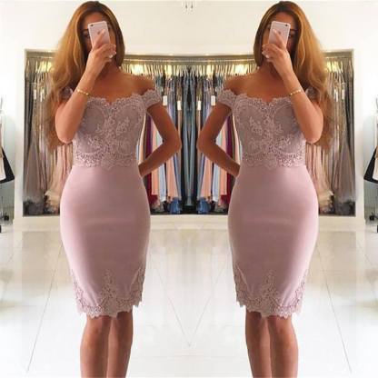 Simple Short Mermaid Off The Shoulder Party Dresses