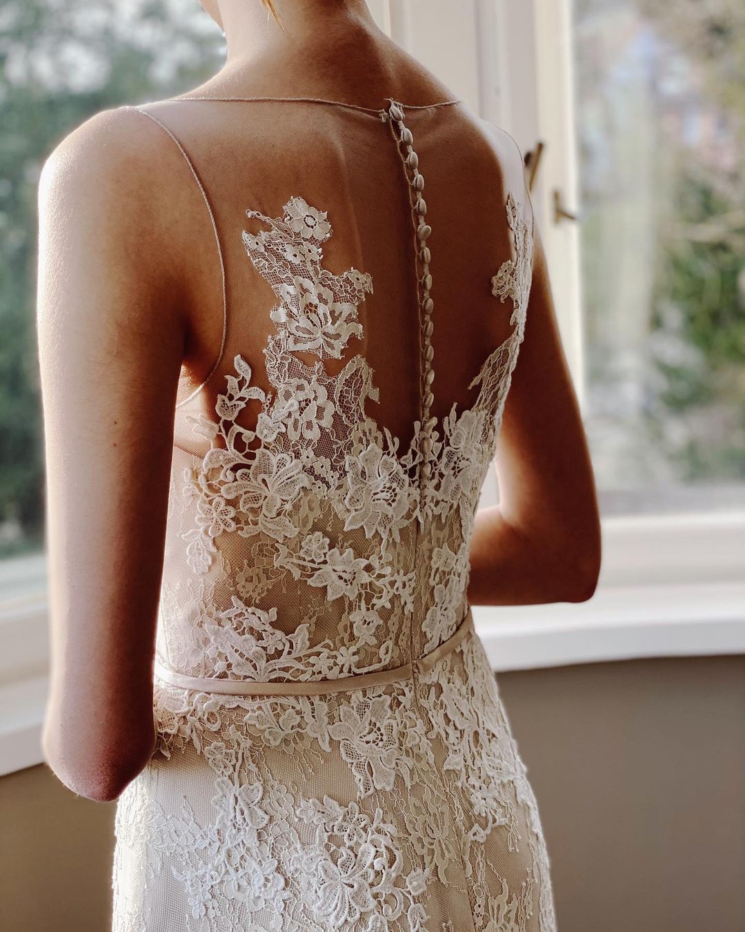 Classy Long Bateau Appliques Lace Floor-length Mermaid Wedding Dress
