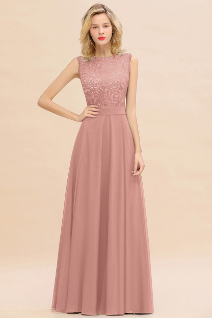 Exquisite Scoop Sleeveless A-line Bridesmaid Dress