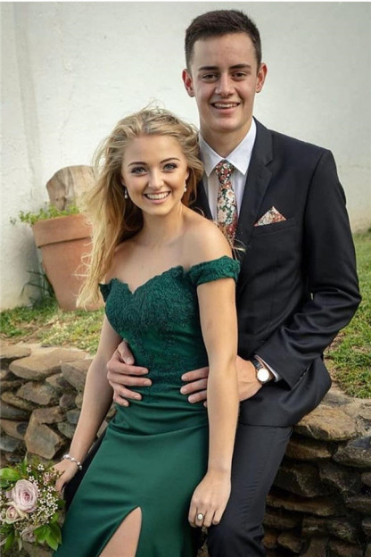 Long Off the Shoulder Appliques Lace Mermaid Prom Dress