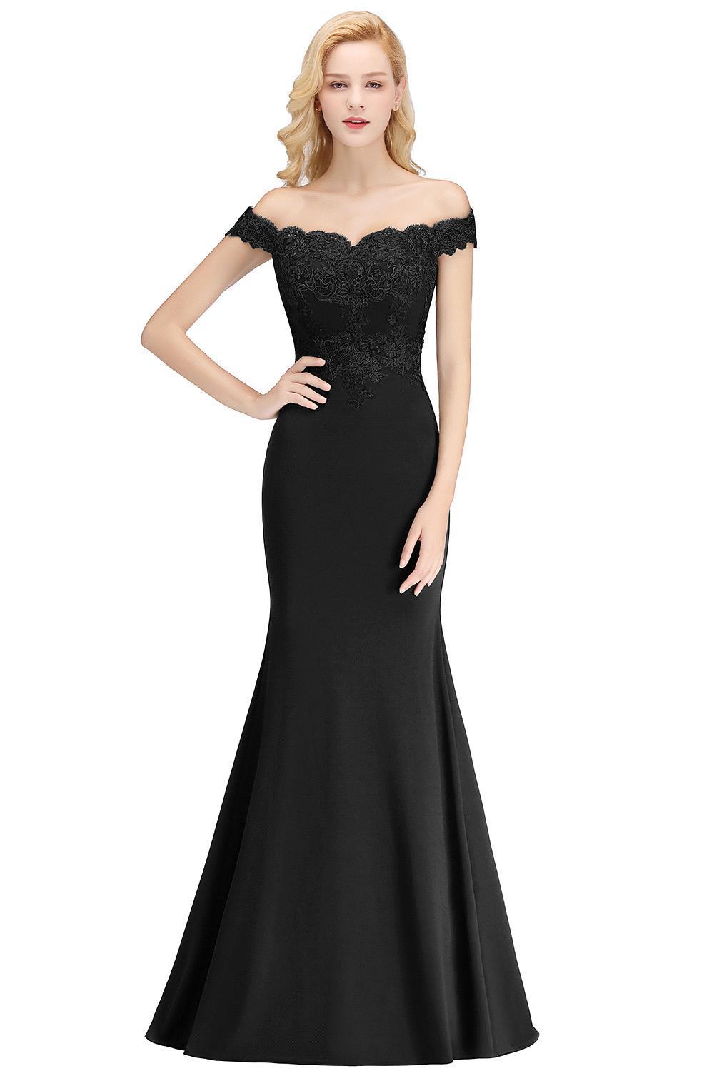 Mermaid Off-the-shoulder Long Appliques Bridesmaid Dress