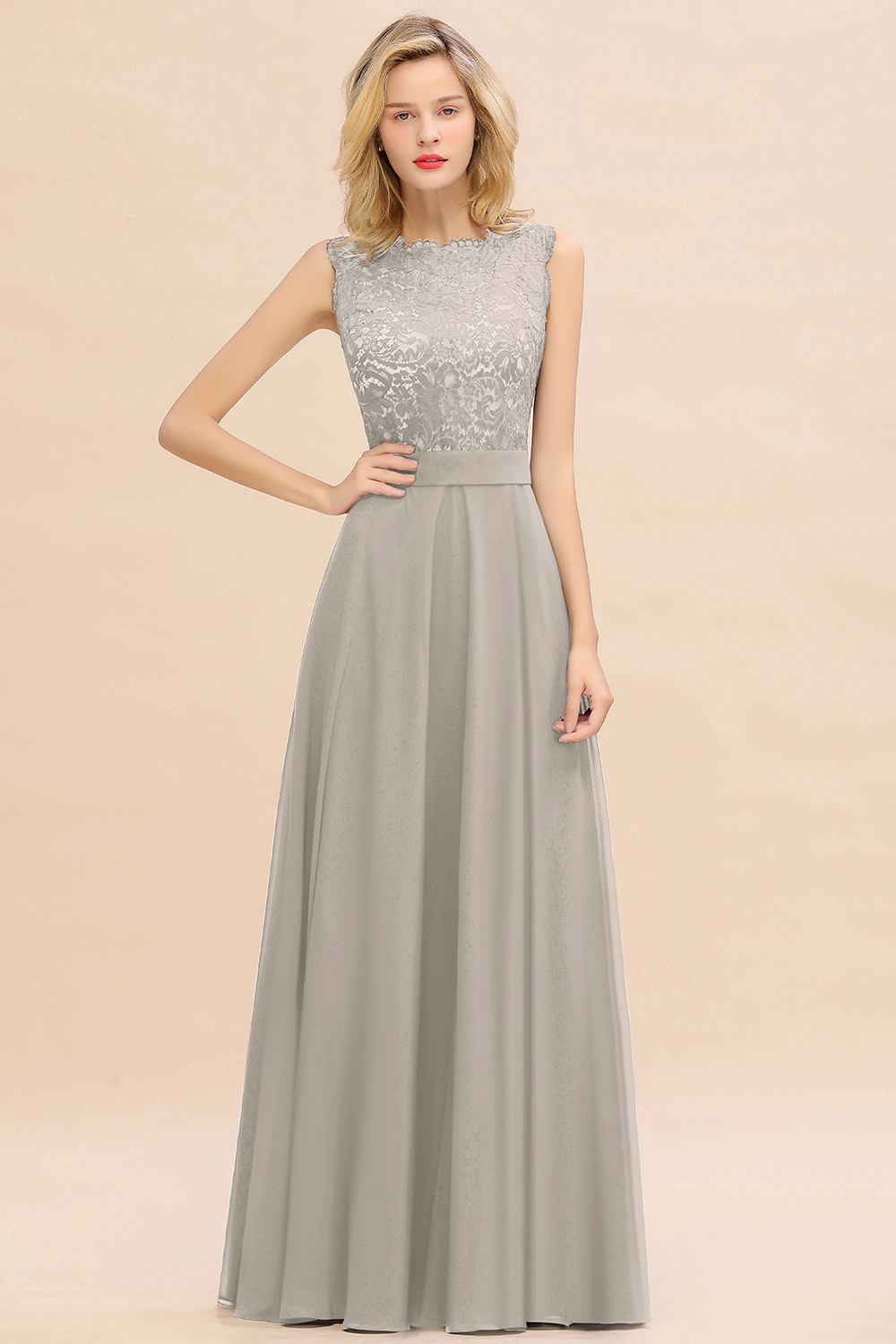 Exquisite Scoop Sleeveless A-line Bridesmaid Dress
