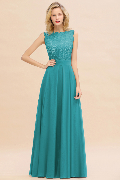 Exquisite Scoop Sleeveless A-line Bridesmaid Dress