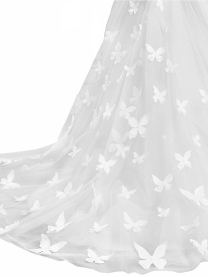 Long A-line Tulle Jewel Neck Appliques Lace Flower Girl Dresses with Sleeves