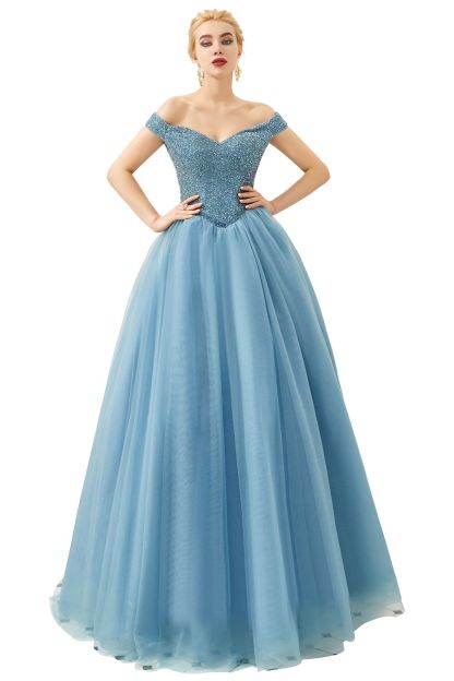 Glorious Off-the-shoulder Tulle A-line Prom Dress