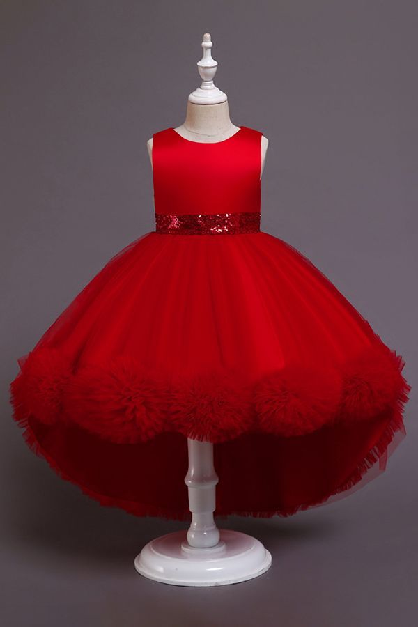 FS9980 Green Scoop Jewel Flower Girl Dress For Wedding