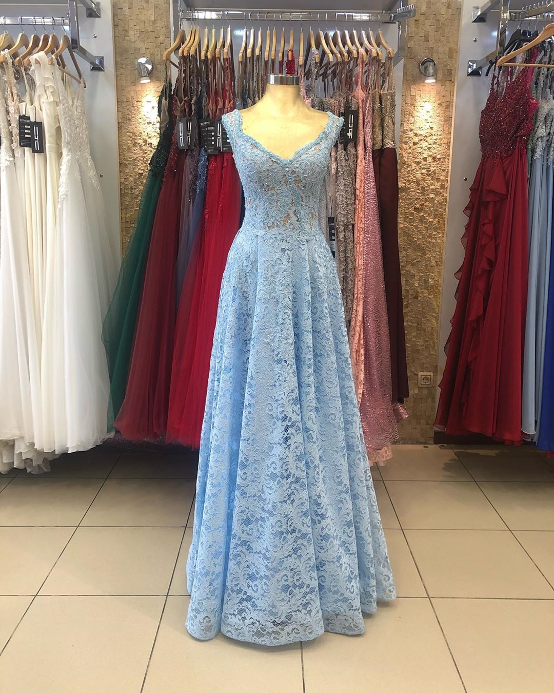 Classy A-line Sweetheart Backless Appliques Lace Ruffles Train Prom Dress