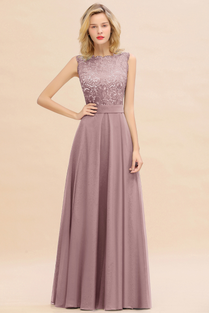 Exquisite Scoop Sleeveless A-line Bridesmaid Dress