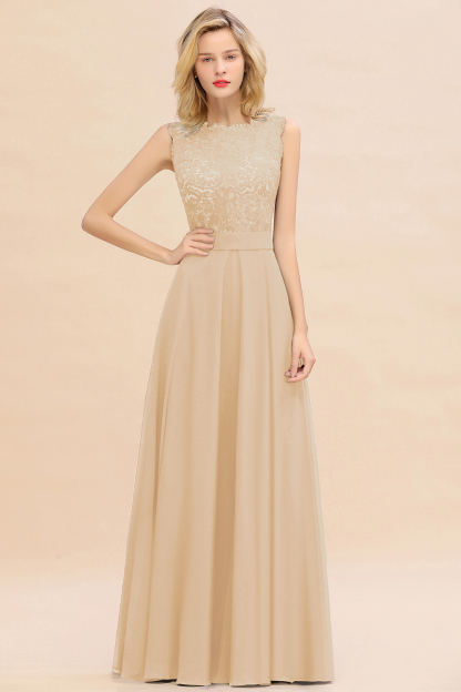 Exquisite Scoop Sleeveless A-line Bridesmaid Dress