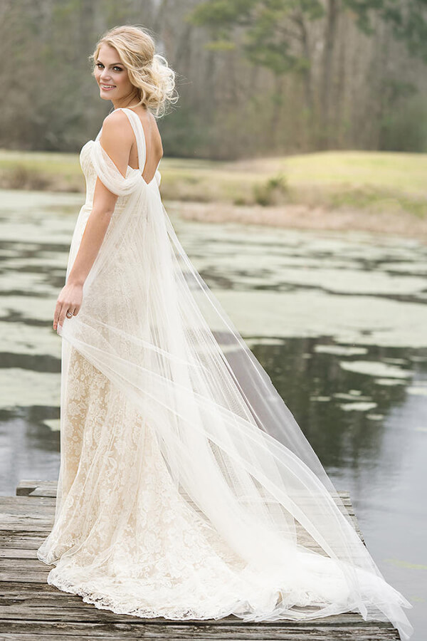 Long Mermaid Sweetheart Lace Tulle Wedding Dress