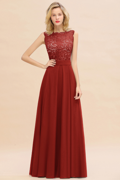 Exquisite Scoop Sleeveless A-line Bridesmaid Dress