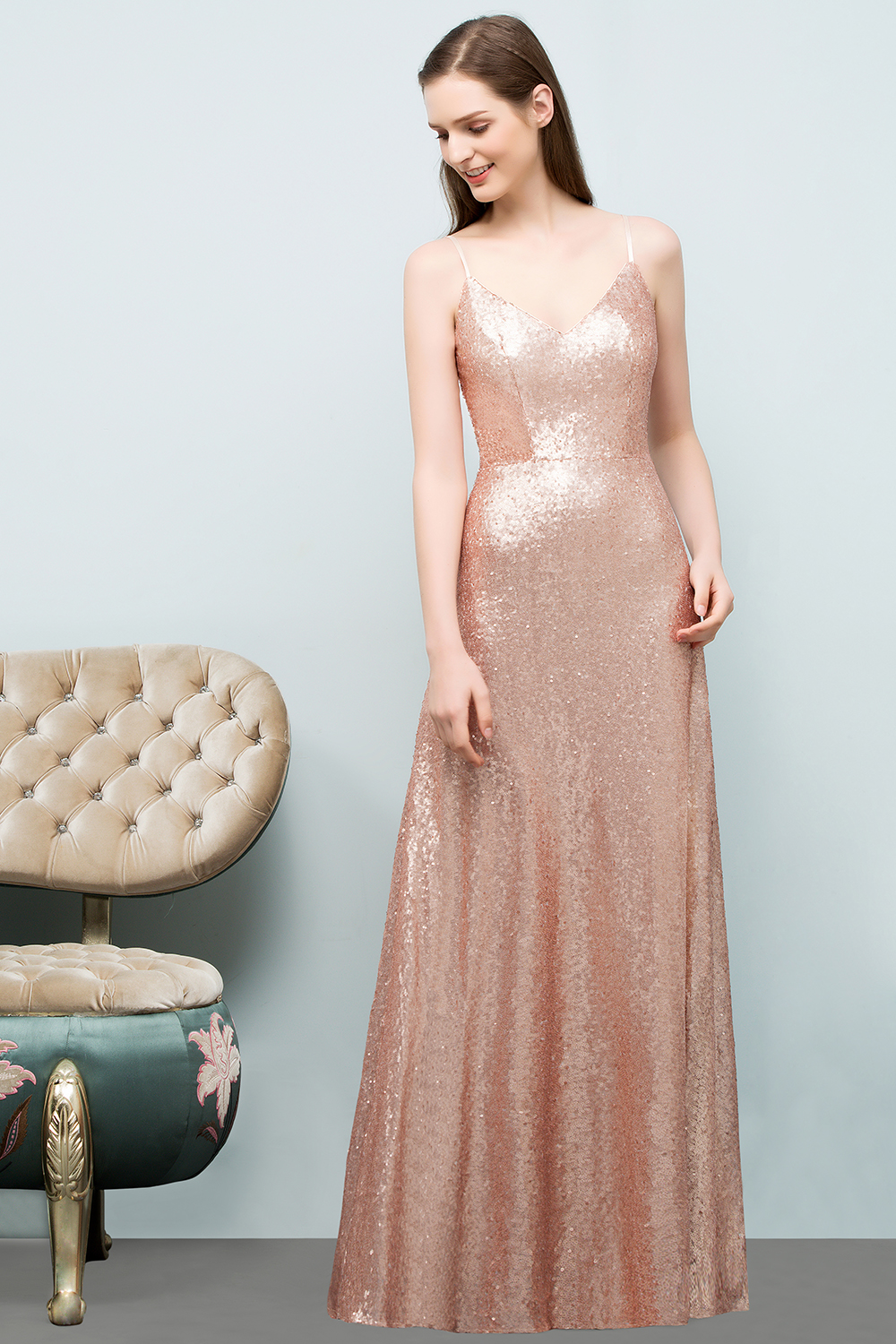 Excellent Sweetheart Sequined A-line Evening Dress