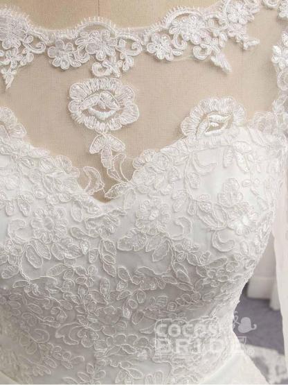 Gorgeous Long Sleeves Lace Tulle A-line Wedding Dresses