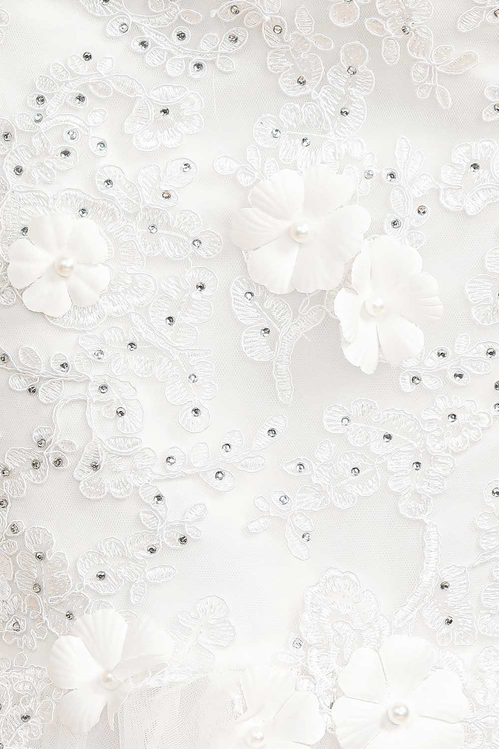 Long Appliques Beads Tulle Mermaid Wedding Dress