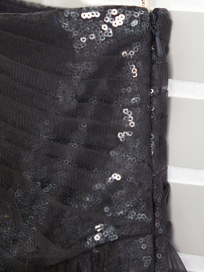 Long A-Line One Shoulder Tulle Junior Bridesmaid Dress