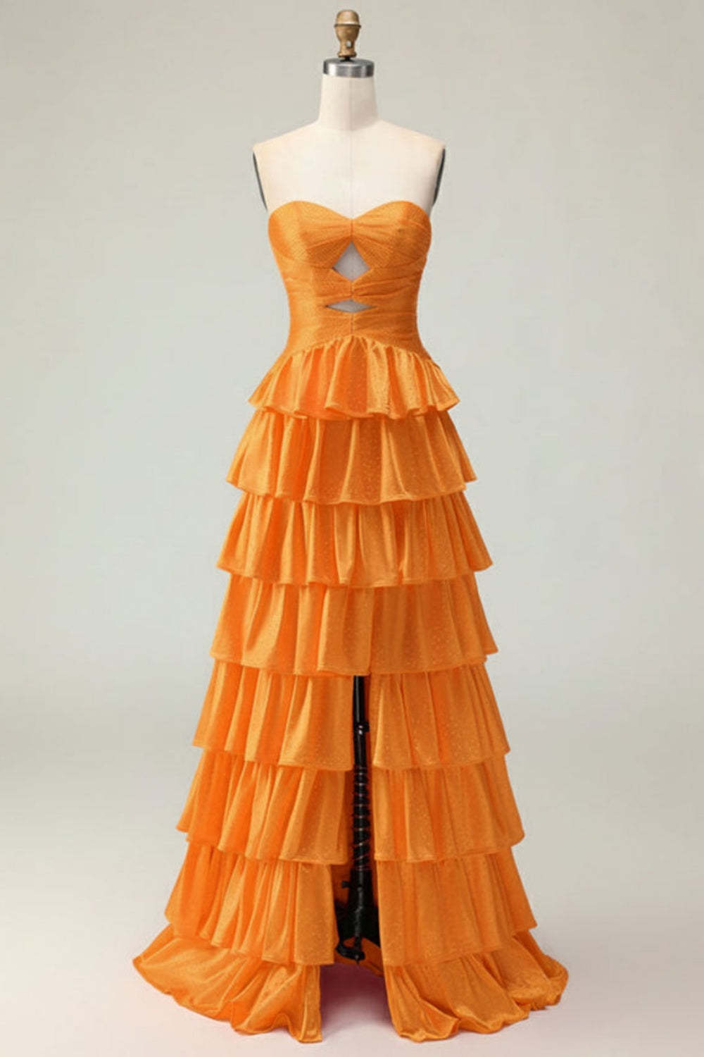 Cocosbride Sweetheart A-line Strapless Sleeveless Long Prom Dress with Split