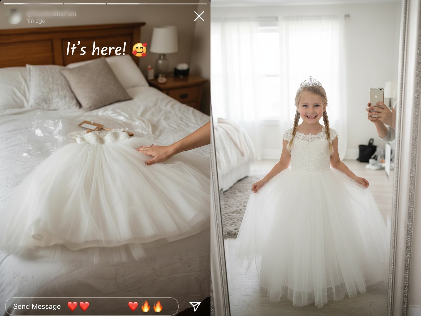 Cute Tulle Ivory Sleeveless Ball Gown Flower Girl Dresses-Review2