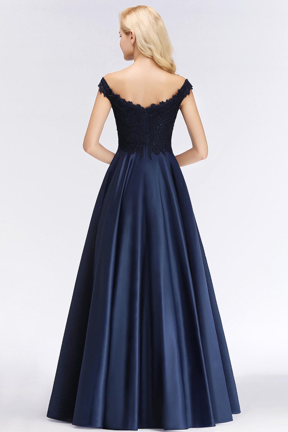 Elegant Off-the-Shoulder Ruffles Beads Sleeveless Bridesmaid Dress
