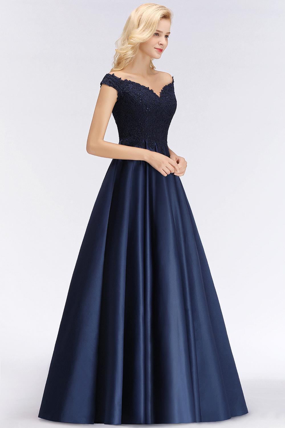 Elegant Off-the-Shoulder Ruffles Beads Sleeveless Bridesmaid Dress