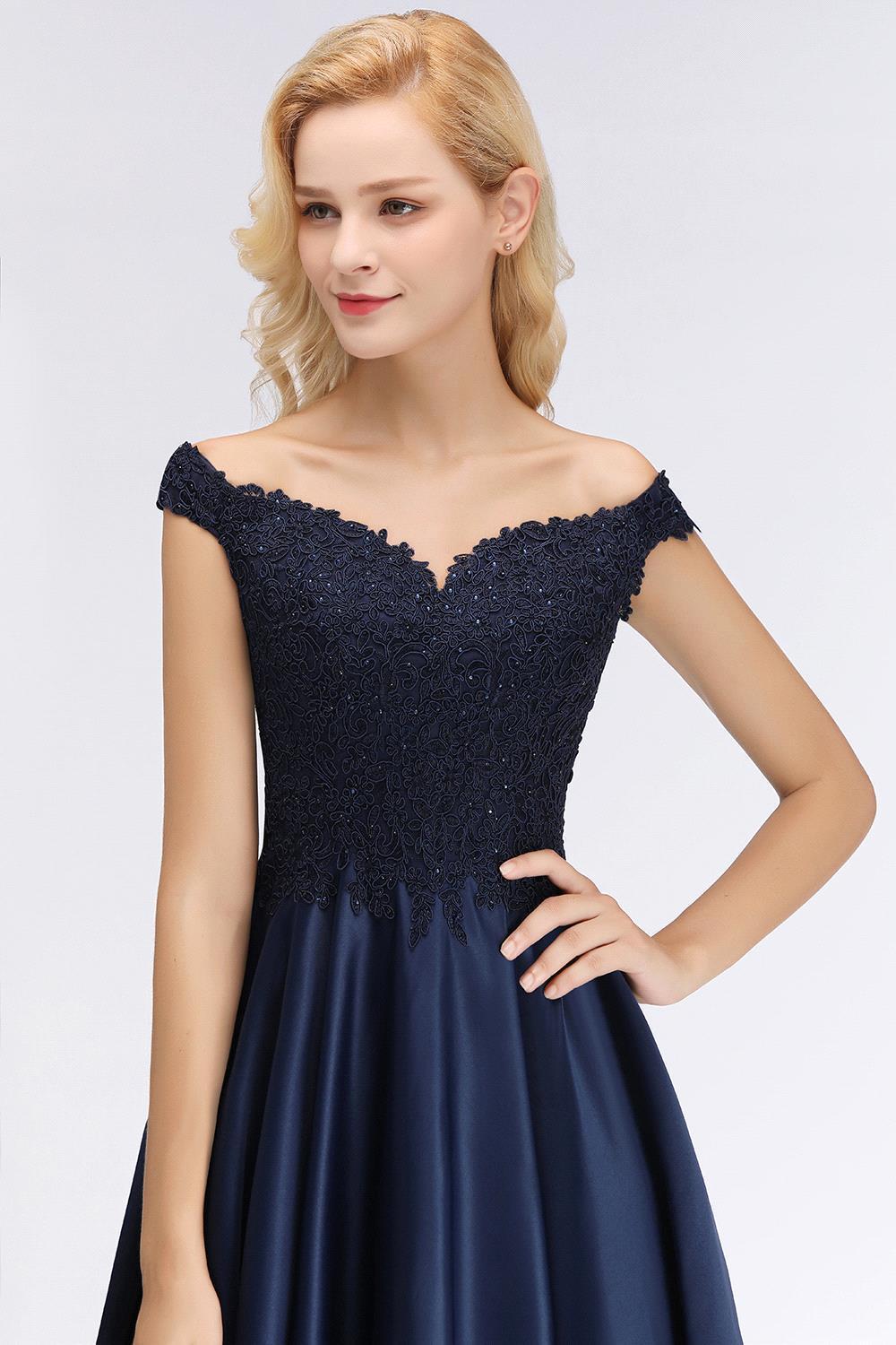 Elegant Off-the-Shoulder Ruffles Beads Sleeveless Bridesmaid Dress