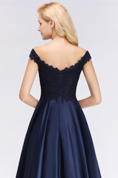 Elegant Off-the-Shoulder Ruffles Beads Sleeveless Bridesmaid Dress