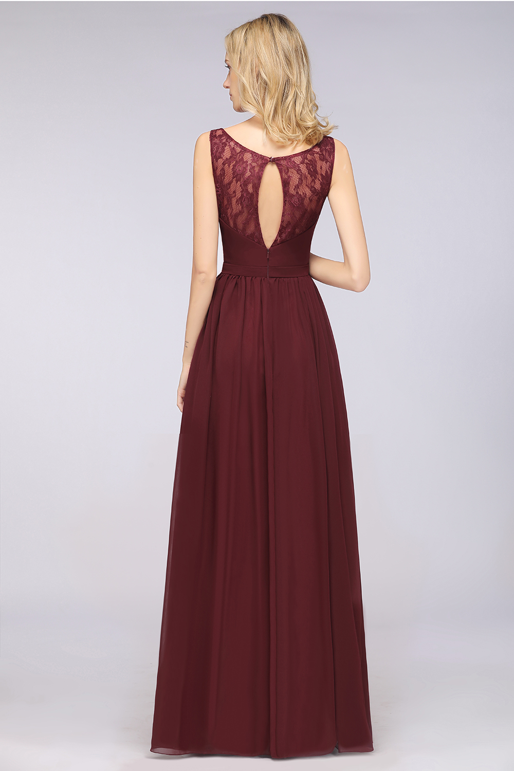 Gorgeous A-line V-neck Ruffles Straps Long Bridsmaid Dress