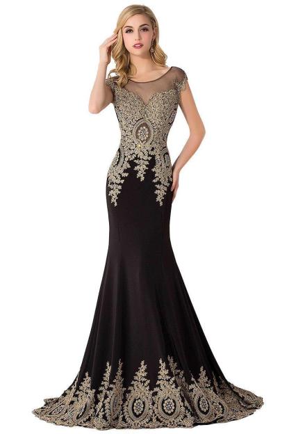 Long Mermaid Appliques Sleeveless Bridesmaid Dresses