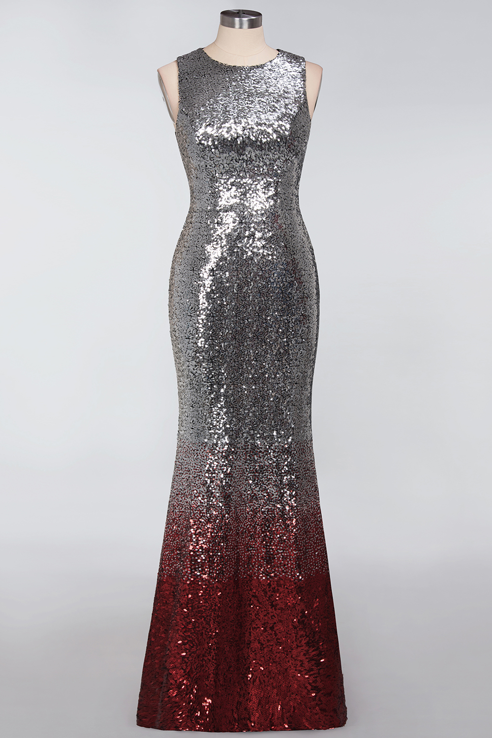 Long Sleeveless Sexy Mermaid Sequins Bridesmaid Dress