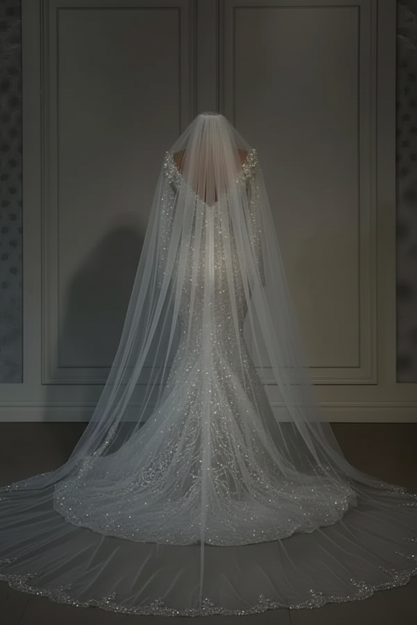 Luxury Long Mermaid Sweetheart Sequined Wedding Dresses with Sleeves