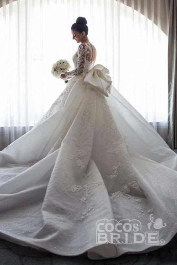 Luxury Long Sleeves Sweetheart Lace Mermaid Wedding Dresses