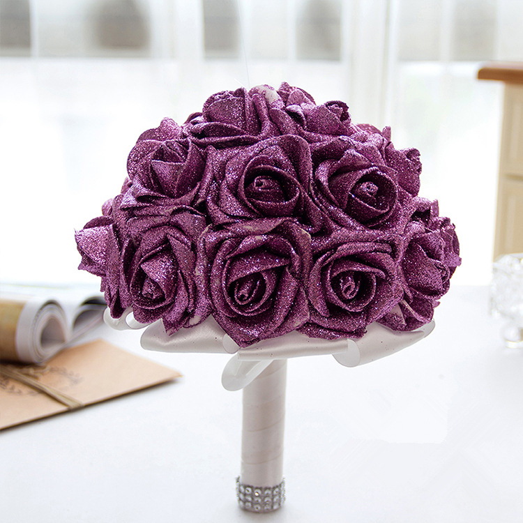 Sparkle Multiple Colors Rose Wedding Bouquet